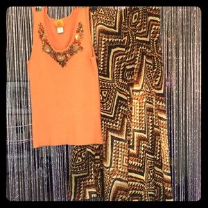 Skirt and top set